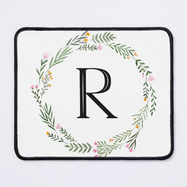 Item preview, Floral letter R monogram designed and sold by JustSeasons.