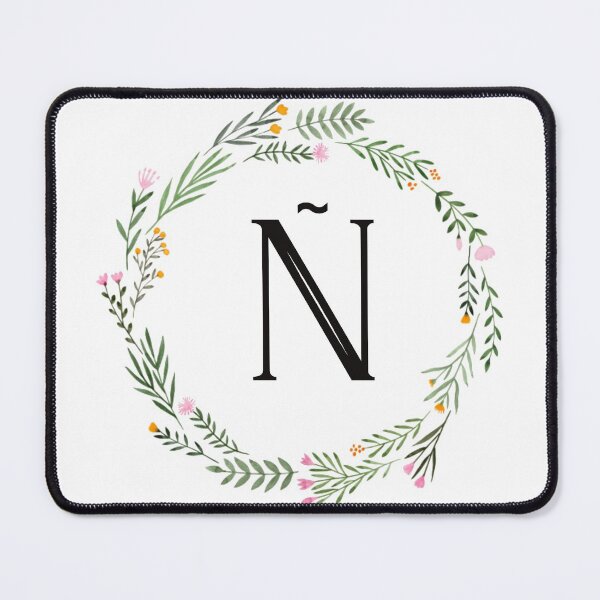 Item preview, Floral monogram letter Ñ designed and sold by JustSeasons.