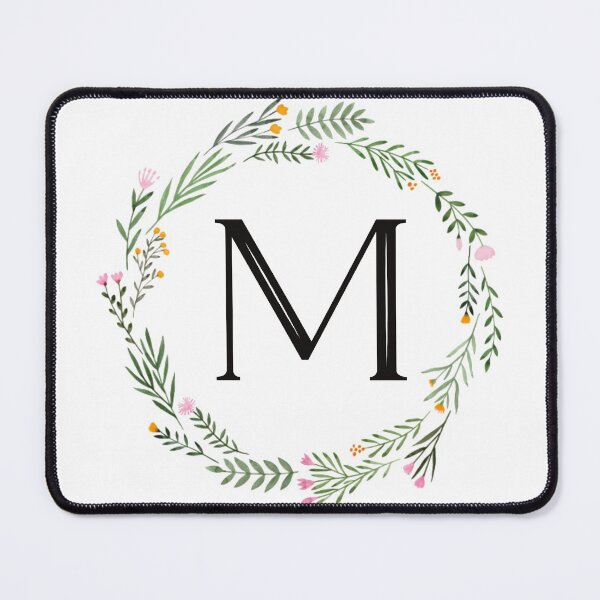 Item preview, Floral letter M monogram designed and sold by JustSeasons.