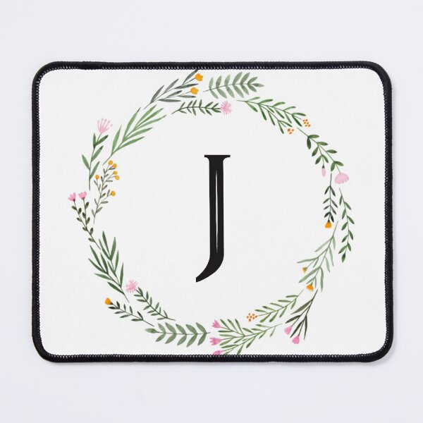 Item preview, Floral monogram letter J designed and sold by JustSeasons.