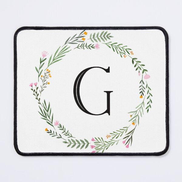 Item preview, Floral letter G monogram designed and sold by JustSeasons.
