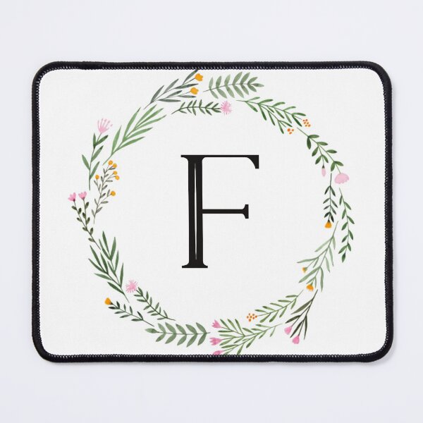 Item preview, Floral letter F monogram designed and sold by JustSeasons.