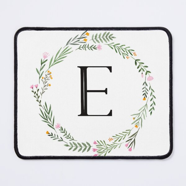 Item preview, Floral monogram letter E designed and sold by JustSeasons.