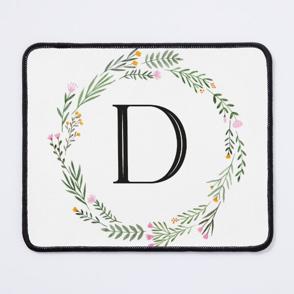 Item preview, Floral letter D monogram designed and sold by JustSeasons.