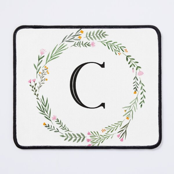 Item preview, Floral monogram letter C designed and sold by JustSeasons.