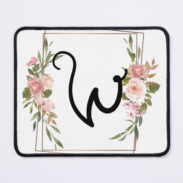 Item preview, Floral letter W monogram designed and sold by JustSeasons.