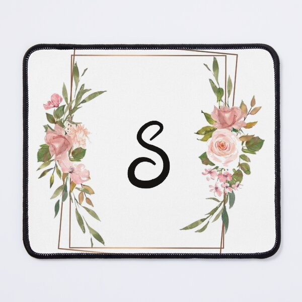 Item preview, Floral letter S monogram designed and sold by JustSeasons.