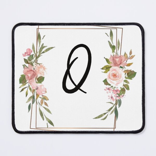 Item preview, Floral letter Q monogram designed and sold by JustSeasons.