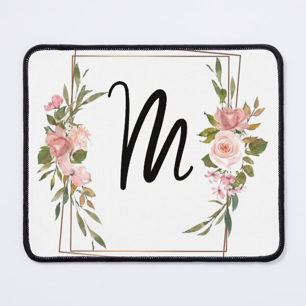 Item preview, Floral letter M monogram designed and sold by JustSeasons.