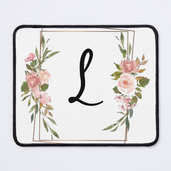 Item preview, Floral letter L monogram designed and sold by JustSeasons.