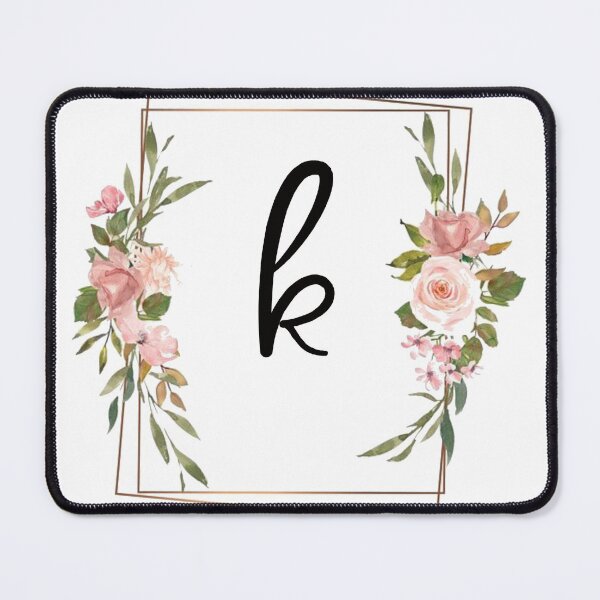 Item preview, Floral letter K monogram designed and sold by JustSeasons.