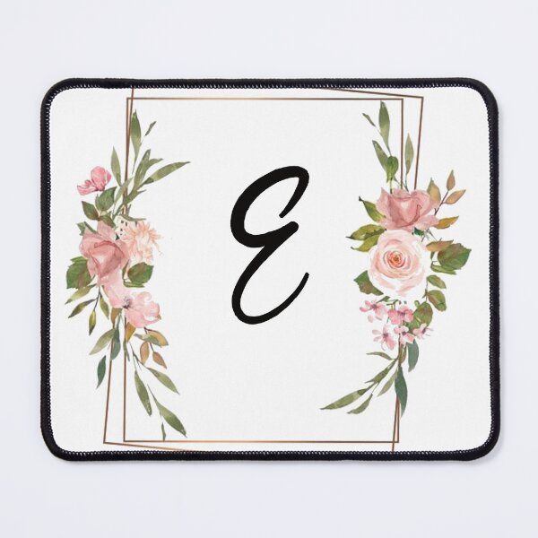 Item preview, Floral monogram letter E designed and sold by JustSeasons.