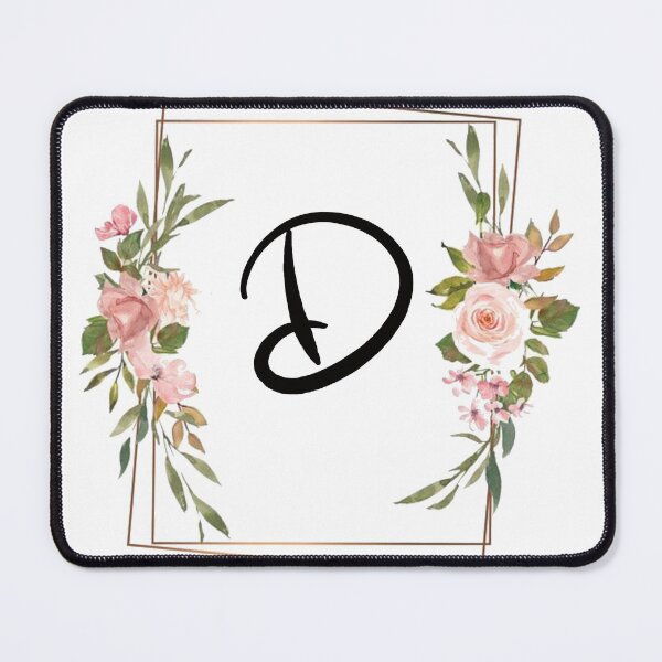 Item preview, Floral letter D monogram designed and sold by JustSeasons.