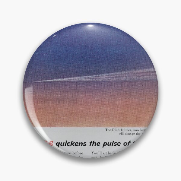 Item preview, DC-8 JETLINER VINTAGE AD SPACE AGE TRAVEL PULSE OF TIME designed and sold by Daddyo's  Hidden Back Patio.