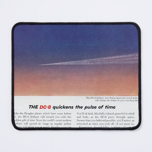 Item preview, DC-8 JETLINER VINTAGE AD SPACE AGE TRAVEL PULSE OF TIME designed and sold by Daddyo's  Hidden Back Patio.