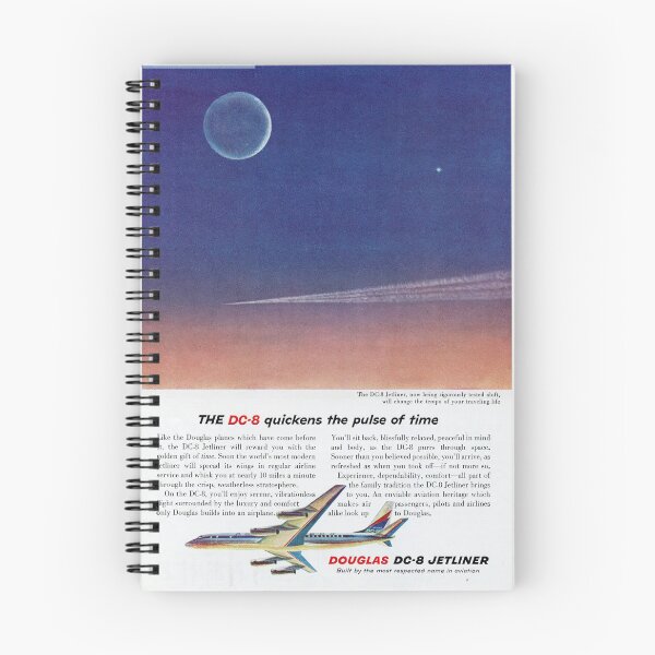 Item preview, DC-8 JETLINER VINTAGE AD SPACE AGE TRAVEL PULSE OF TIME designed and sold by Daddyo's  Hidden Back Patio.