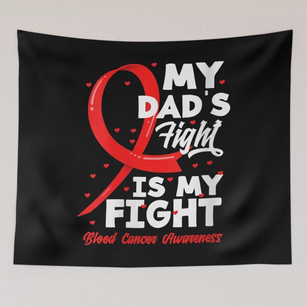 Item preview, Womens My Dad's Fight Is My Fight Blood Cancer Awareness V-Neck  designed and sold by GiselleShop.