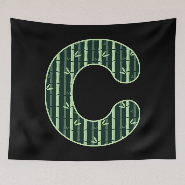 Item preview, The Letter C Bamboo Pattern - Alphabet Character designed and sold by artfulnotebook.