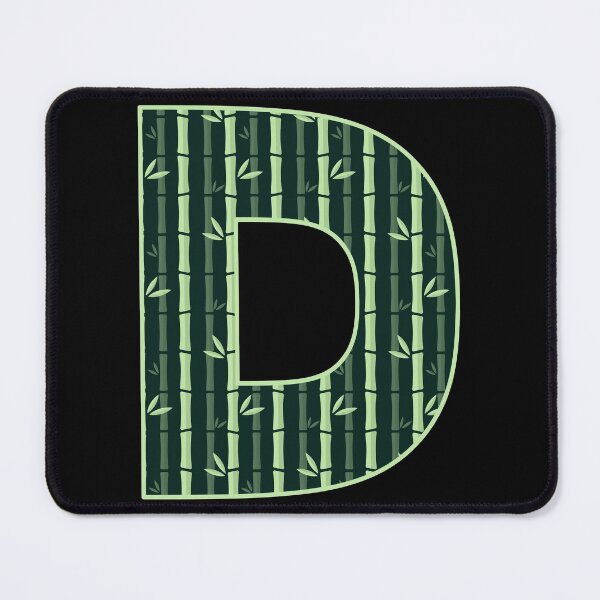 Item preview, The Letter D Bamboo Pattern - Alphabet Characters designed and sold by artfulnotebook.