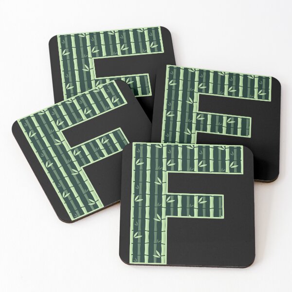 Item preview, The Letter F Bamboo Pattern - Alphabet Characters designed and sold by artfulnotebook.