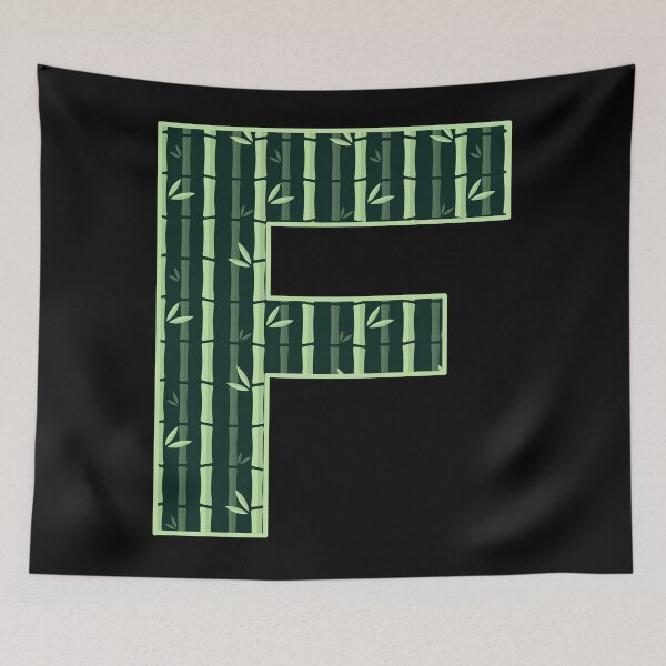 Item preview, The Letter F Bamboo Pattern - Alphabet Characters designed and sold by artfulnotebook.