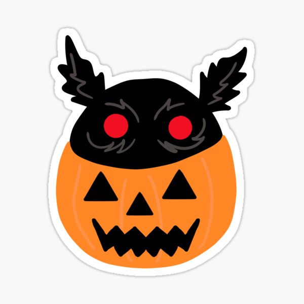 Mothman o lantern Sticker
