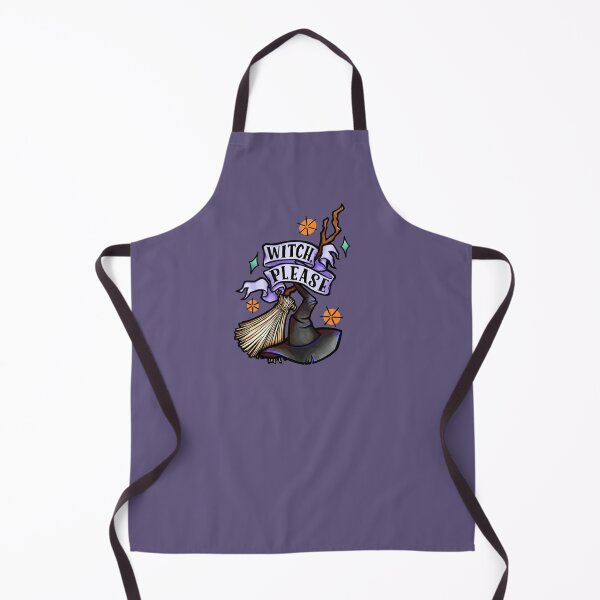 Item preview, Witch Please, Halloween tattoo design on purple designed and sold by Wendy Bazuta.