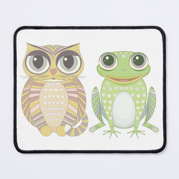 Item preview, Big-Eyed Cat and Optimistic Frog designed and sold by Jean Gregory Evans.