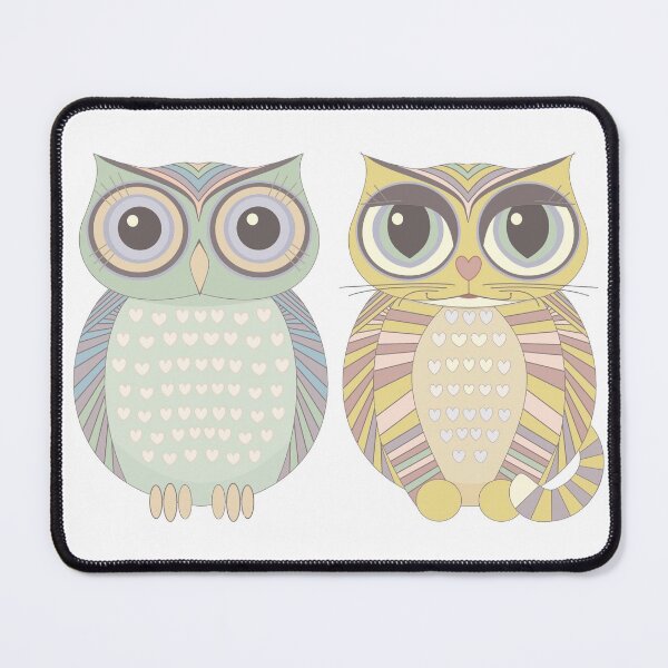 Item preview, Owl Blue & Big-Eyed Cat designed and sold by Jean Gregory Evans.