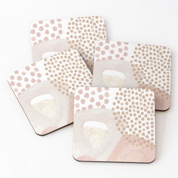 Item preview, Pink Beige Gold Abstract  designed and sold by Michelle Moss.