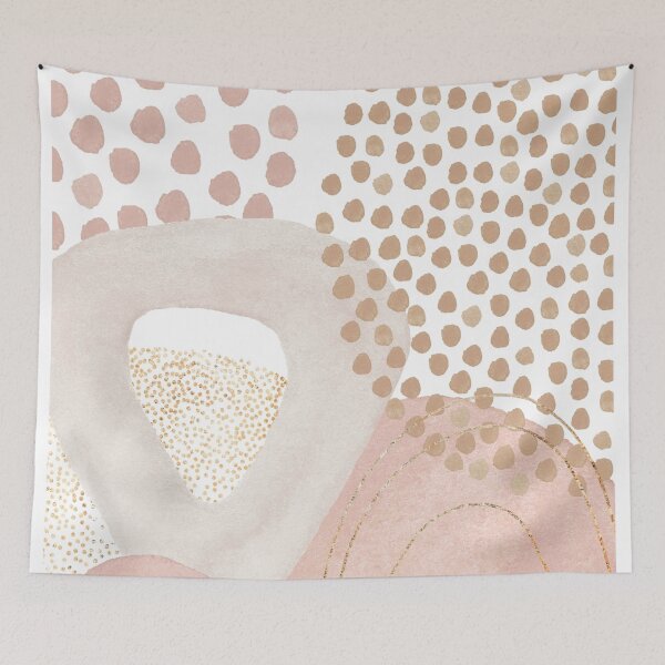 Item preview, Pink Beige Gold Abstract  designed and sold by Michelle Moss.