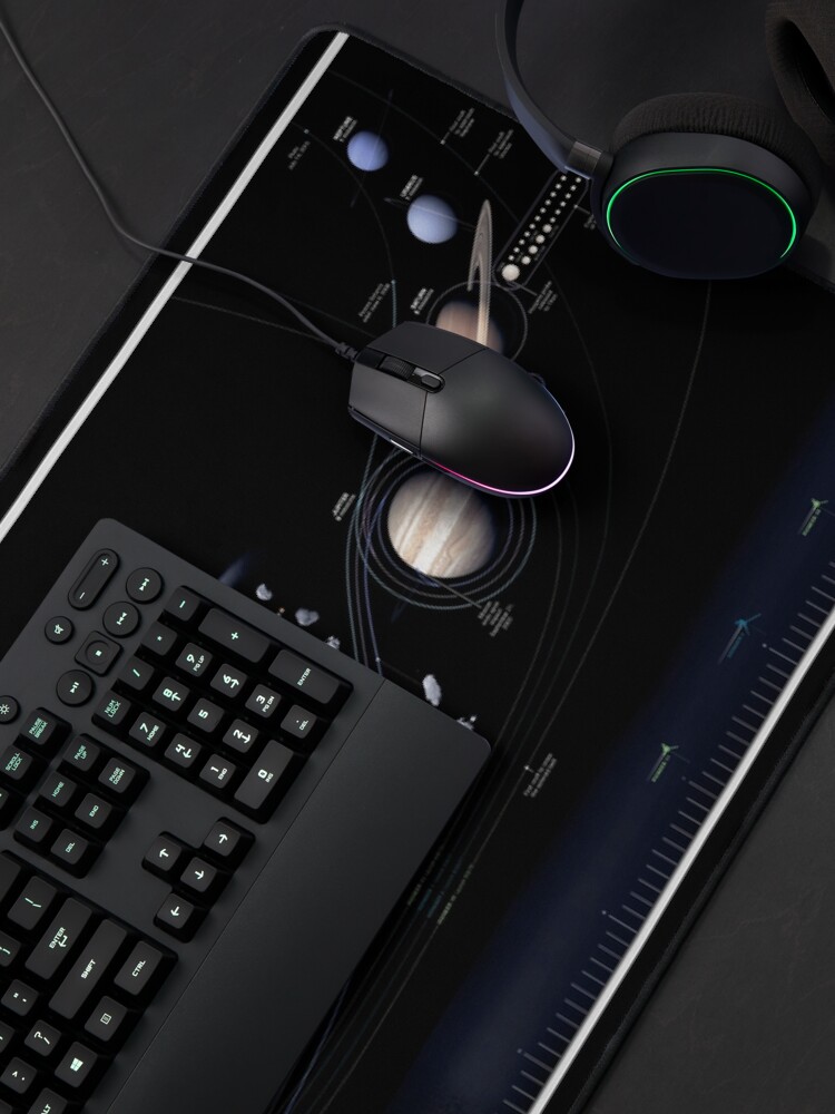 Alternate view of Missions to the Solar System infographic! Mouse Pad