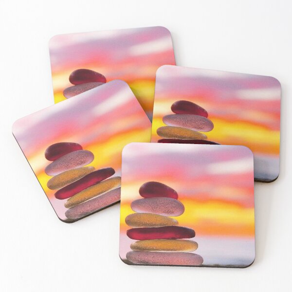 Item preview, Pile of Stones with sunset, Rock pile, Red tone rocks stacked, sunset and stones, designed and sold by Nostrathomas66.