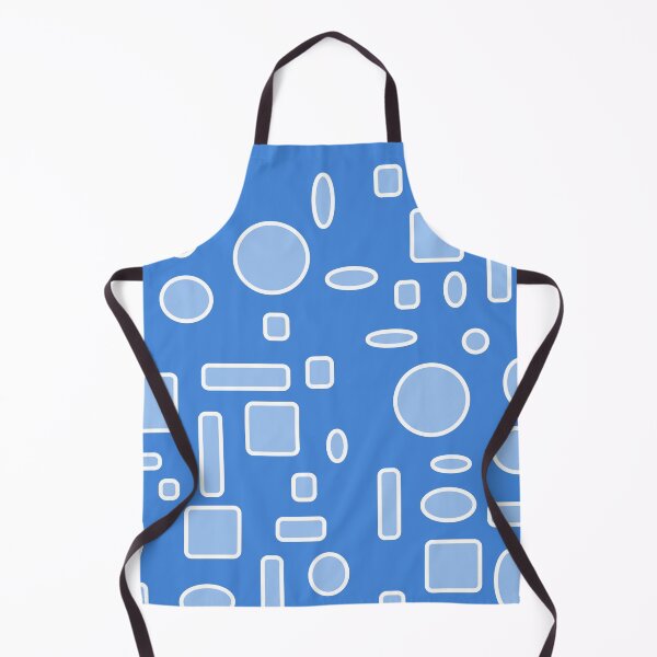 Item preview, All-Over Baby Blue Circles, Oblong Shapes, Square Shapes on a Aqua Blue background Design designed and sold by ThisNThatImages.