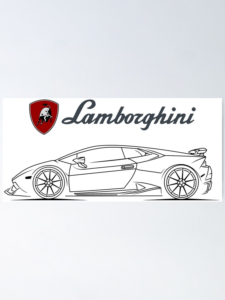 Huracan outline" Poster for Sale by ajinkya1308 Redbubble