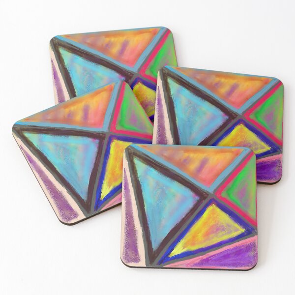 Item preview, Triangles I, a lyrical colour field abstract painting designed and sold by thalasson.