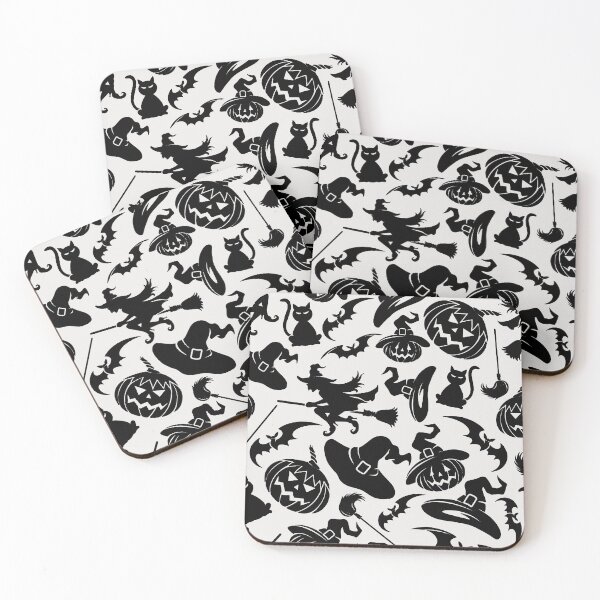 Item preview, Black Halloween Icon Pattern designed and sold by WearWolfDesigns.