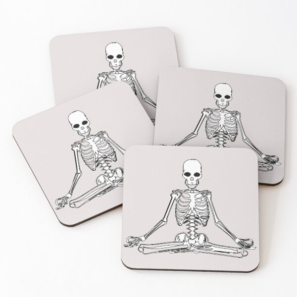 Item preview, Yoga Meditating Skeleton - White Skeleton designed and sold by EMRASDesigns.