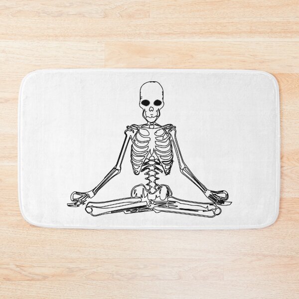 Item preview, Yoga Meditating Skeleton - White Skeleton designed and sold by EMRASDesigns.