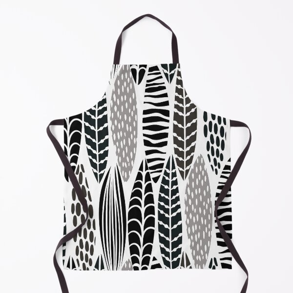 Item preview, Black And White Tropical Abstract Leaves Pattern designed and sold by DEC02.
