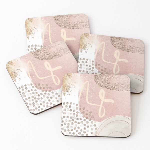 Item preview, Gold Pink Abstract Art designed and sold by Michelle Moss.