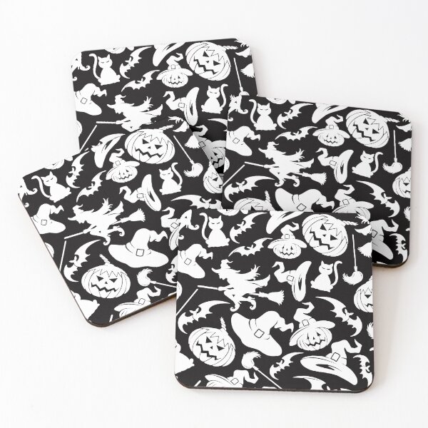 Item preview, White Halloween Icon Pattern designed and sold by WearWolfDesigns.
