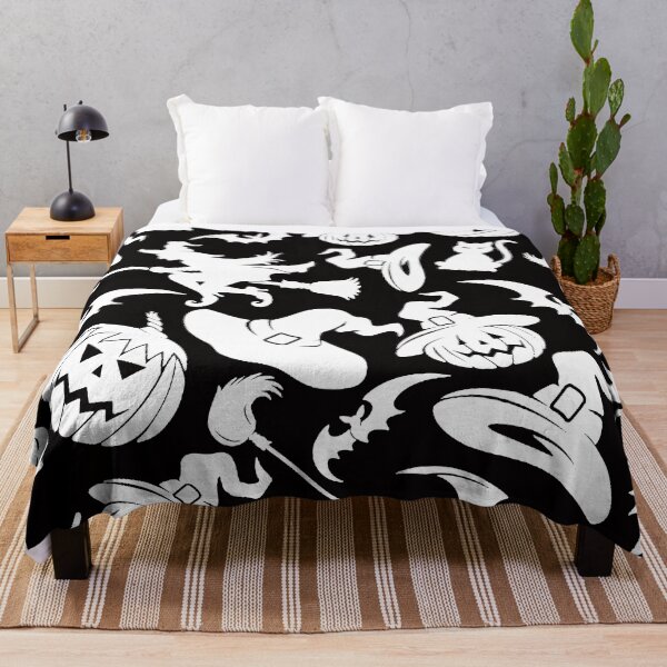 Item preview, White Halloween Icon Pattern designed and sold by WearWolfDesigns.