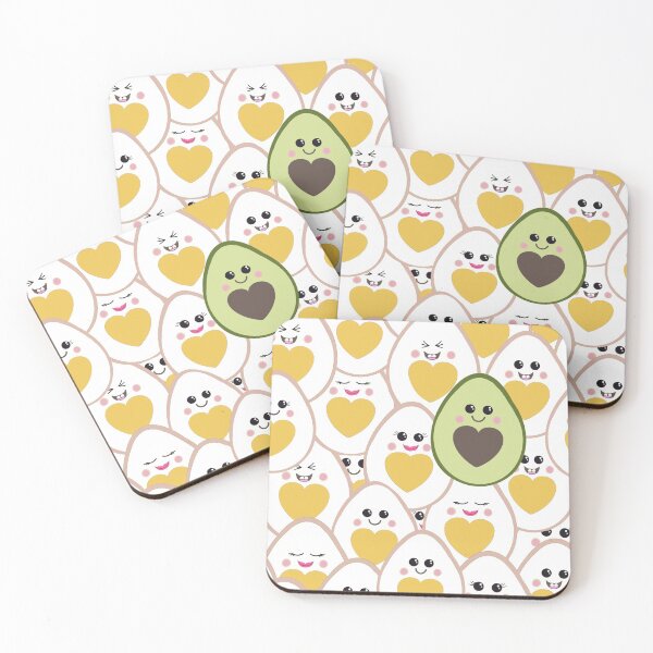 Item preview, Avocado crashing kawaii egg party designed and sold by QuirkyCraftz.