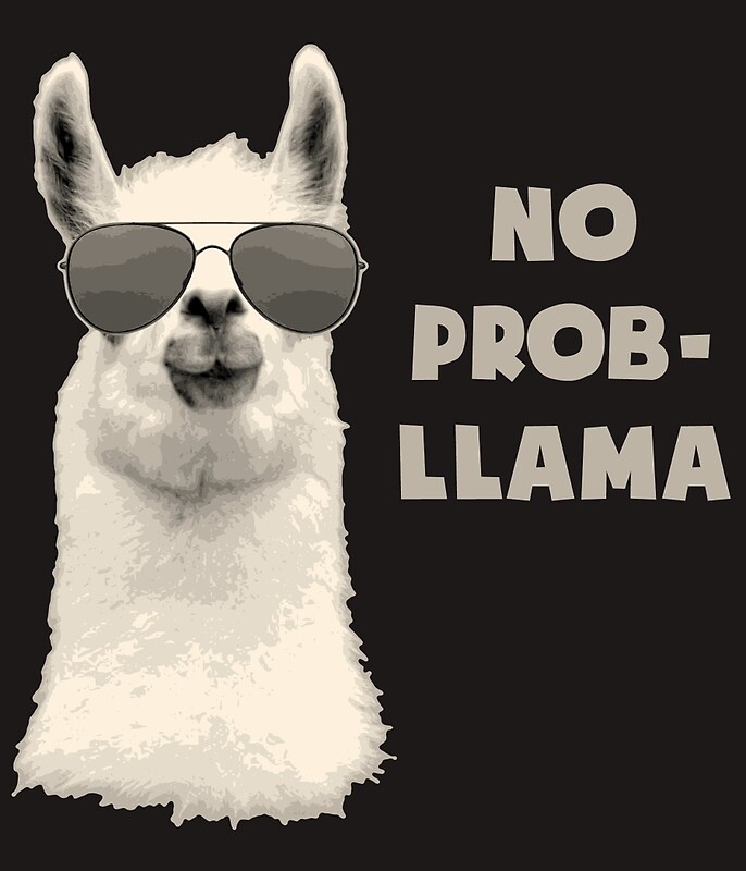 No Prob Llama: Greeting Cards | Redbubble