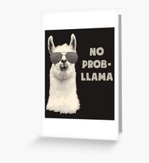 No Problem Llama Greeting Card