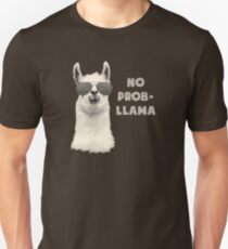 No Problem Llama Slim Fit T-Shirt