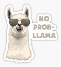 No Problem Llama Sticker