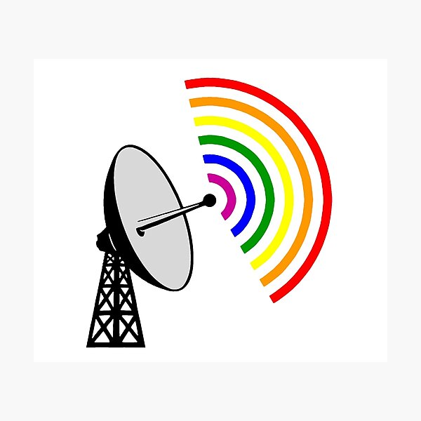 Item preview, Gaydar Gay Rainbow Radar  designed and sold by TheShirtYurt.