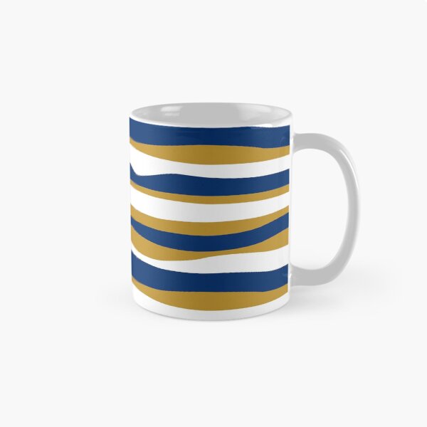 Item preview, Wavy stripes navy-mustard-white designed and sold by kobyakov.